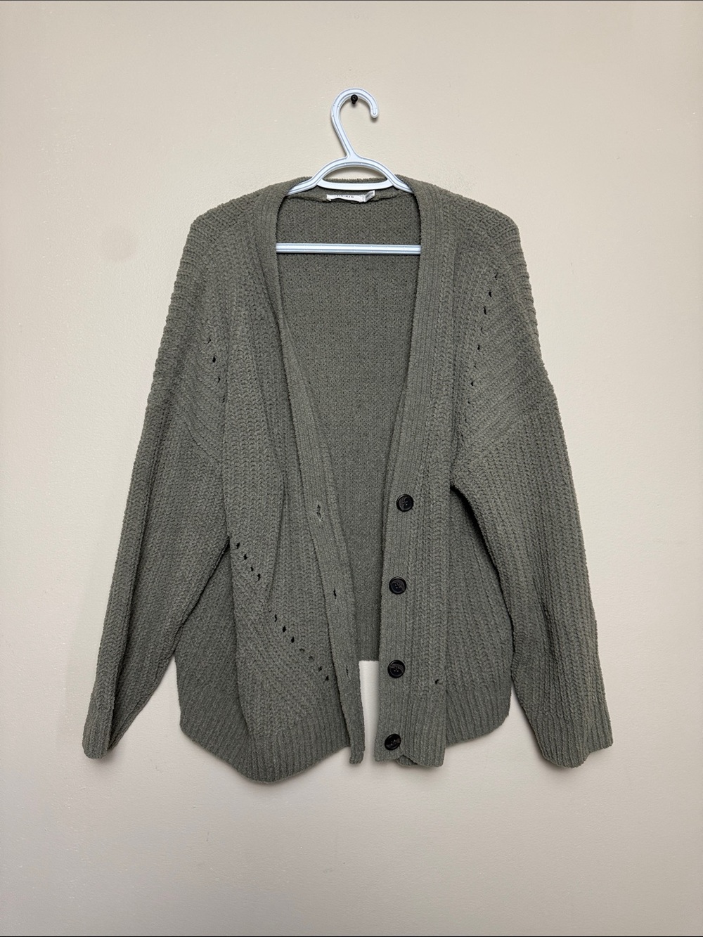 Ricki's Olive-Green Ribbed Button Cozy Cardigan size XXL